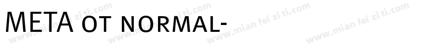 META ot normal字体转换